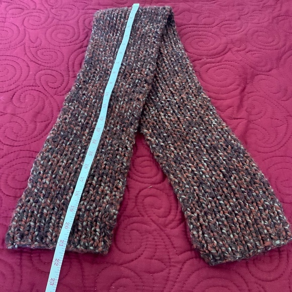 Set of Two Handmade Knit Scarfs  One brown and one multicolored scarfs - Picture 6 of 10